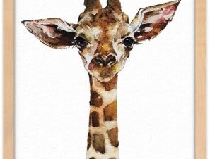 Cute Giraffe, Παιδικά, Πίνακες σε καμβά, 20 x 30 εκ.