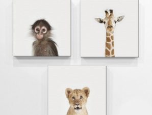 Ζώα της ζούγκλας Παιδικά Mini Set καμβάς 25 x 25 εκ.