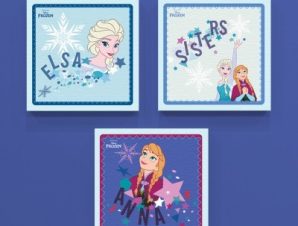 Οι αδερφές Άννα και Έλσα, Frozen!, Παιδικά, Mini Set καμβάς, 25 x 25 εκ.