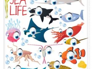 Ζώα της Θάλασσας, Παιδικά, Ρολοκουρτίνες, 100 x 100 εκ.