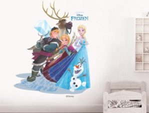 Anna, Elsa, Kristoff, Sven, Olaf, Παιδικά, Αυτοκόλλητα τοίχου, 40 x 47 εκ.