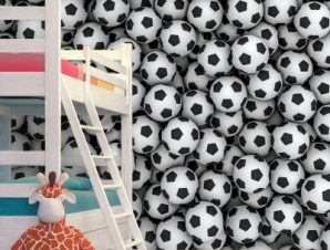 Ποδοσφαιρικές μπάλες, Παιδικά, Ταπετσαρίες Τοίχου, 100 x 100 εκ.