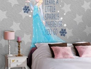 Leave a little sparkle wherever you go, Frozen Παιδικά Ταπετσαρίες Τοίχου 100 x 100 εκ.